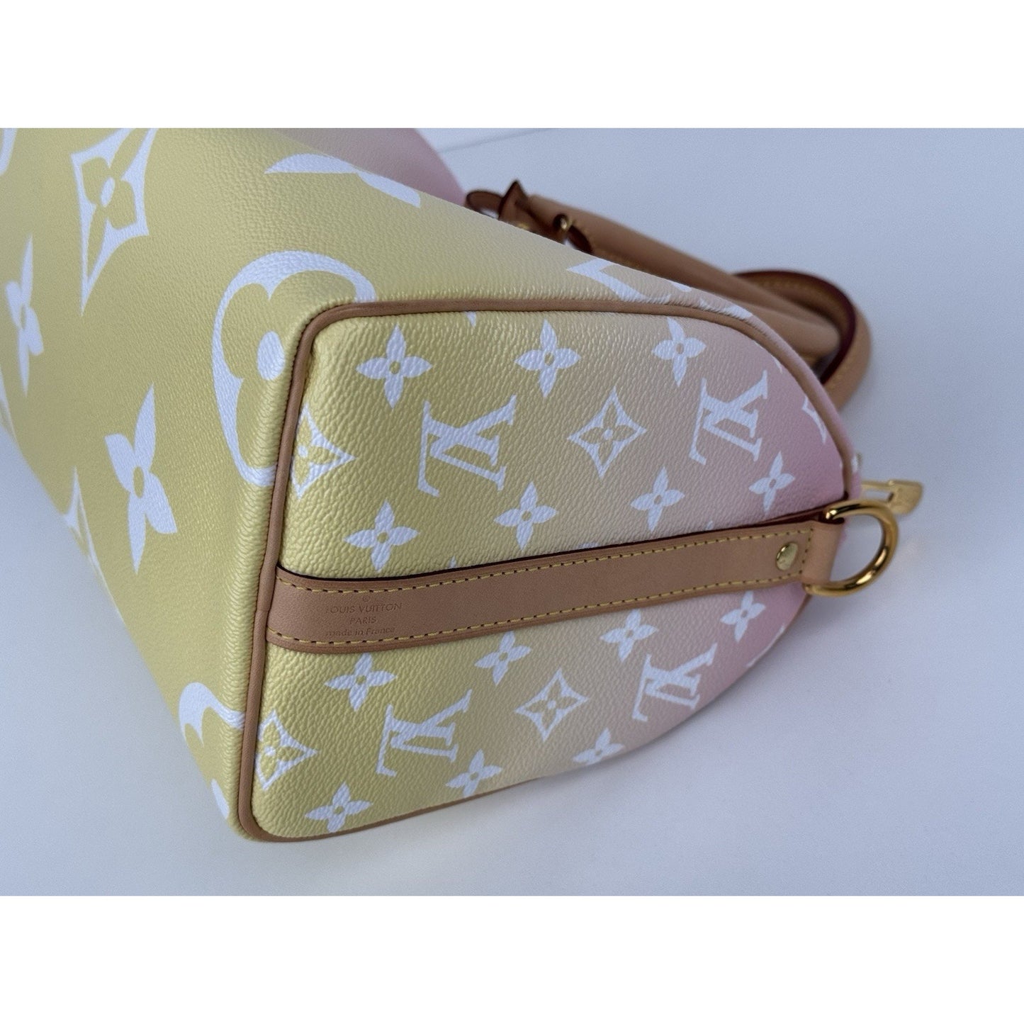 Louis Vuitton Monogram Giant By The Pool Speedy Bandouliere 25 Light Pink C-6