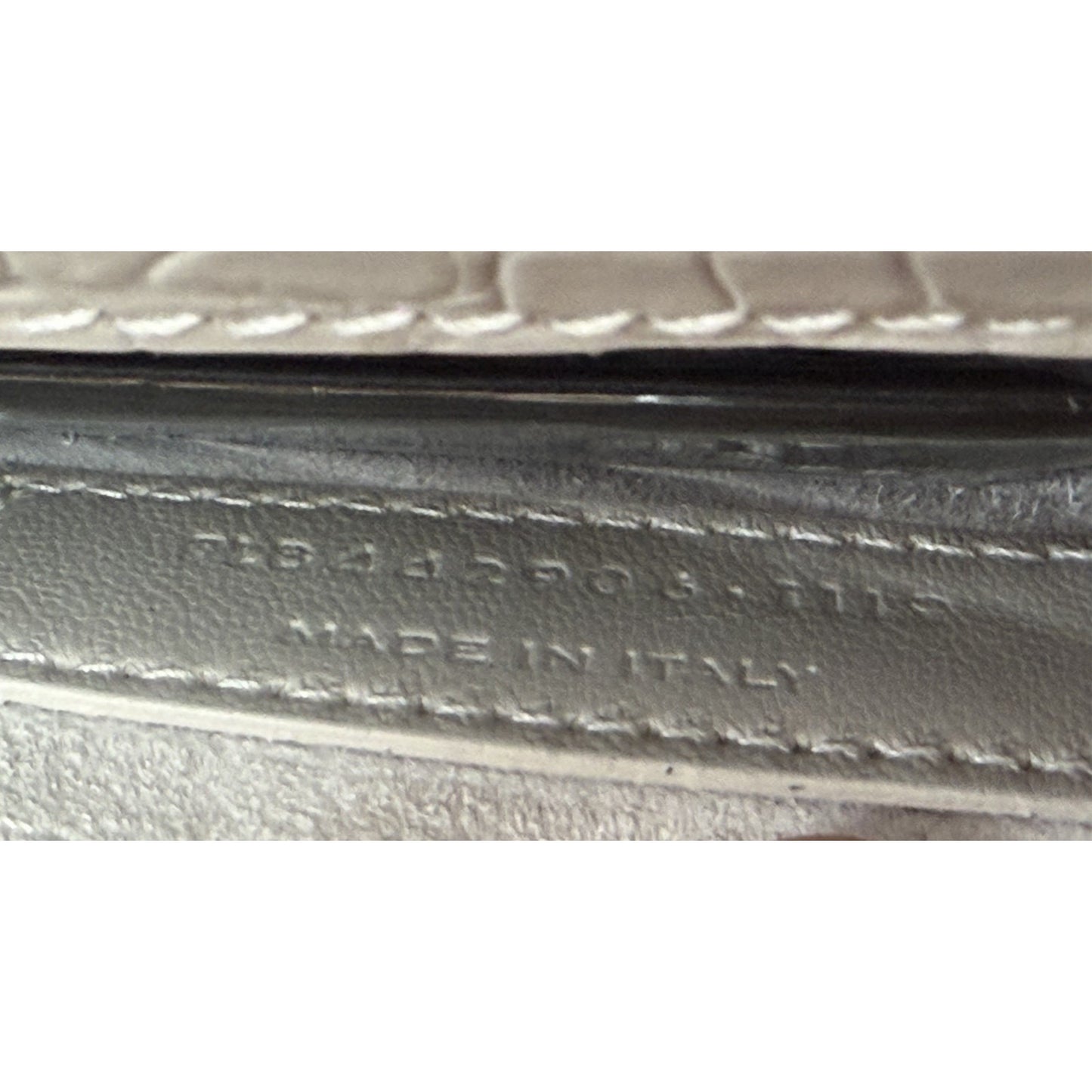 Saint Laurent Sunset Shoulder Bag Medium in White Croc-Embossed Leather S18