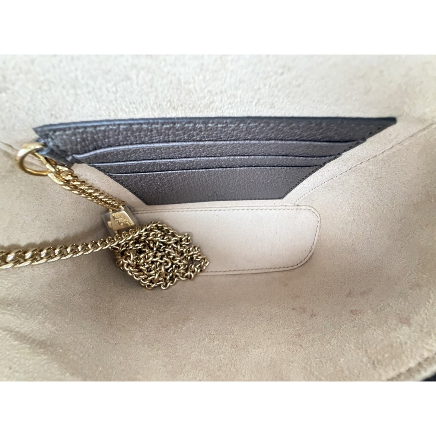 Gucci Chain Ophidia Belt Bag in Beige GG Supreme Coated Canvas S09