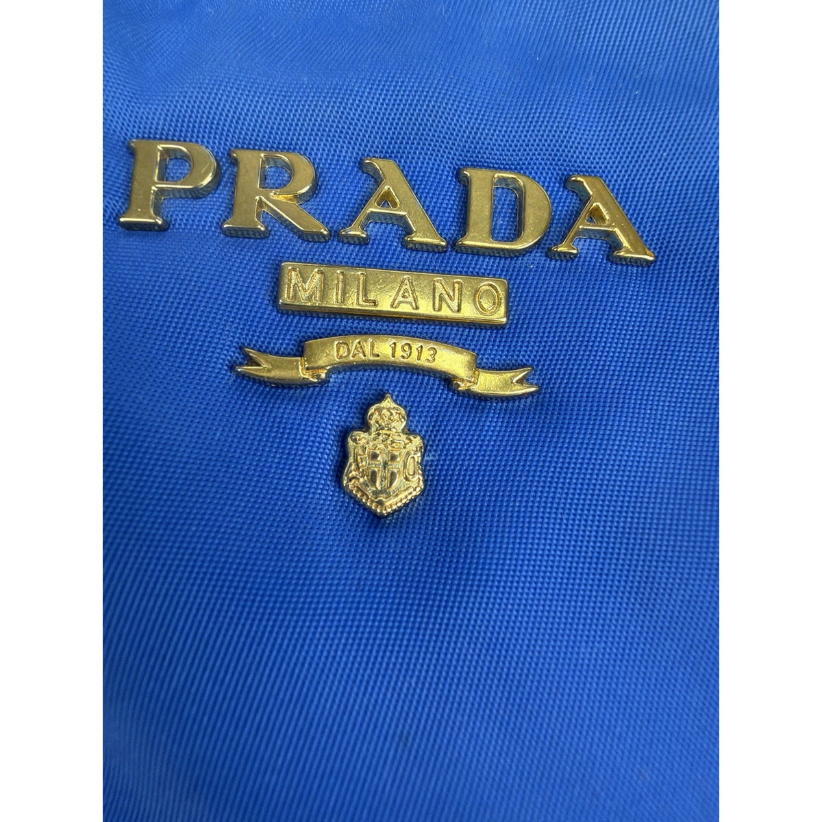 Prada Tessuto Convertible Small Tote Shoulder Bag in Blue Nylon&Saffiano S10