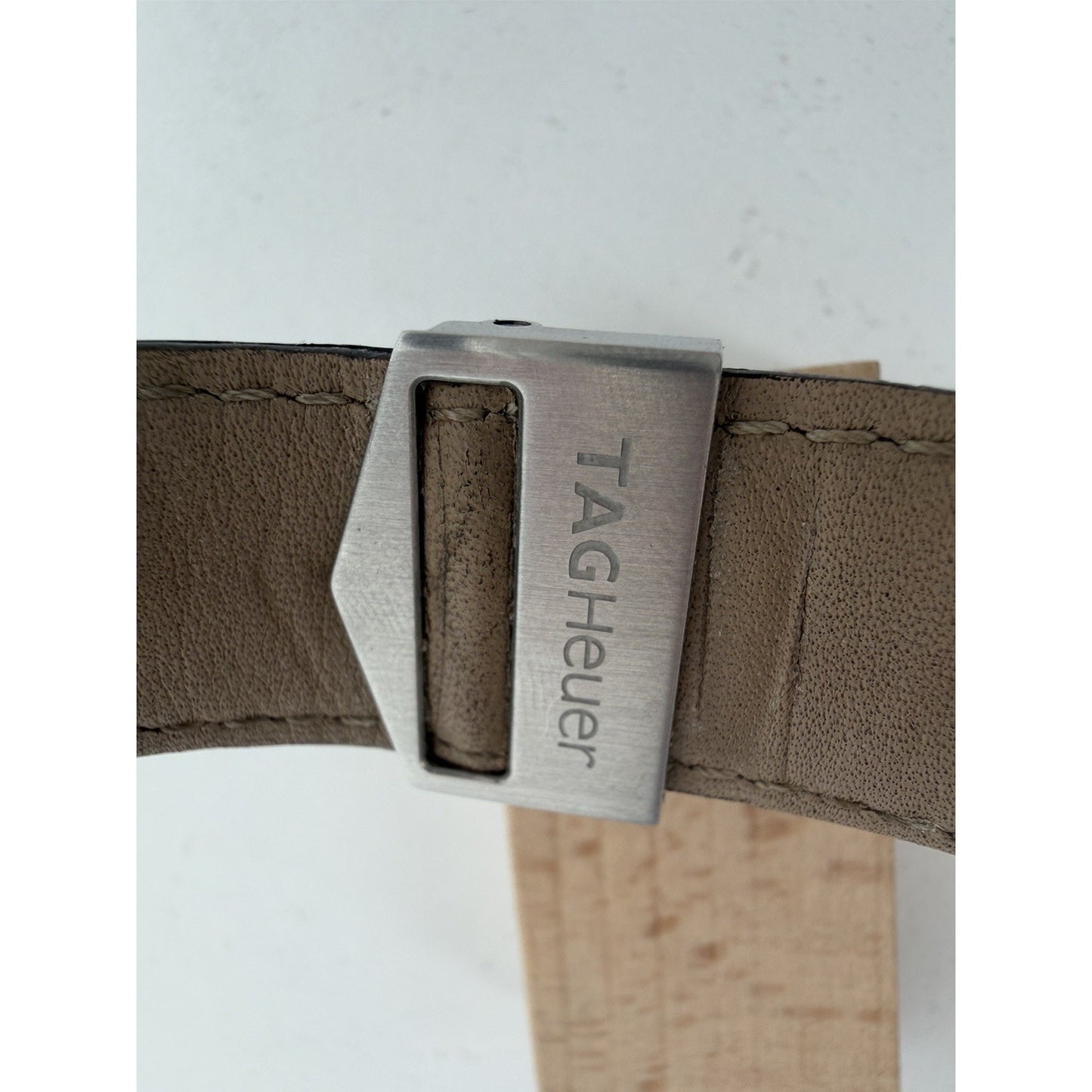 TAG Heuer Carrera Chronograph Automatic Watch with Gray Dial and Leather Strap