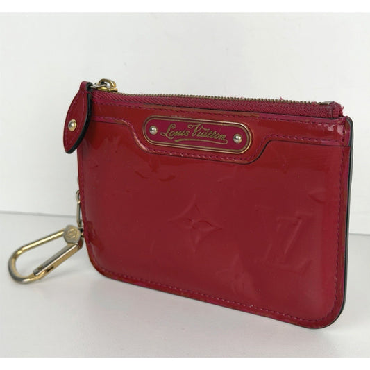 Louis Vuitton Pochette Cles NM Coin Purse in Rose Indien Monogram Vernis 2014