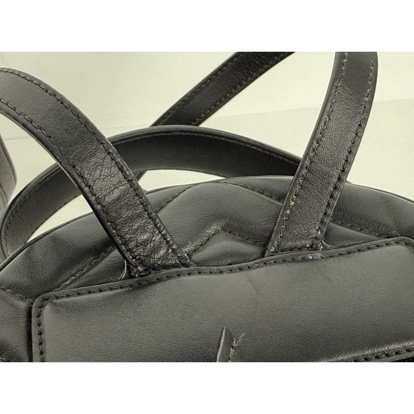 GUCCI Calfskin Matelassé GG Marmont Dome Backpack Black