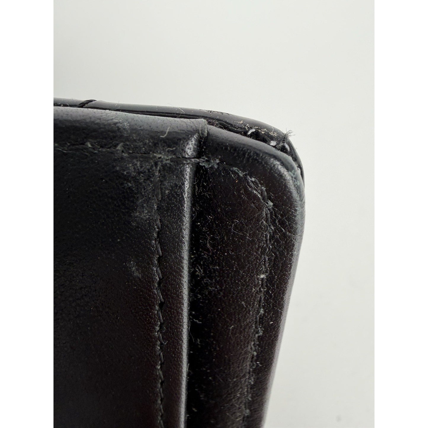 Chanel Brilliant Yen Wallet in Black Quilted Patent Leather & Sleek 2012 K2