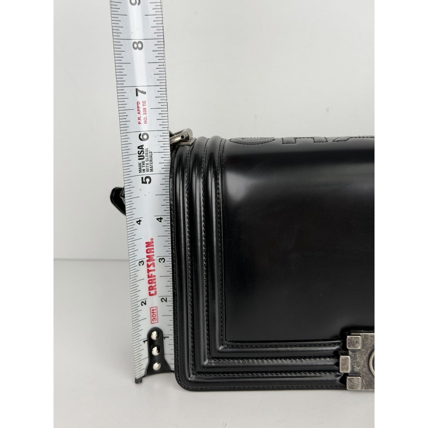Chanel Reverso Boy Bag Medium in Black Calfskin Leather 2015-2016 B6