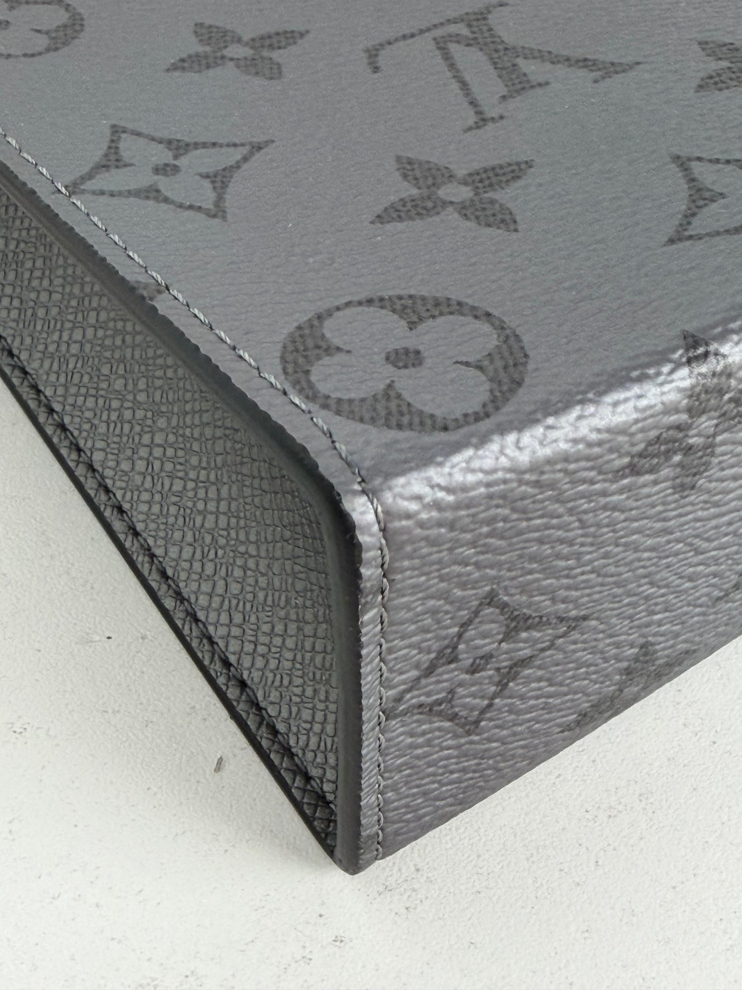 Louis Vuitton Voyage Pochette Bag MM Men's in Monogram Eclipse Coated Canvas NFC Y