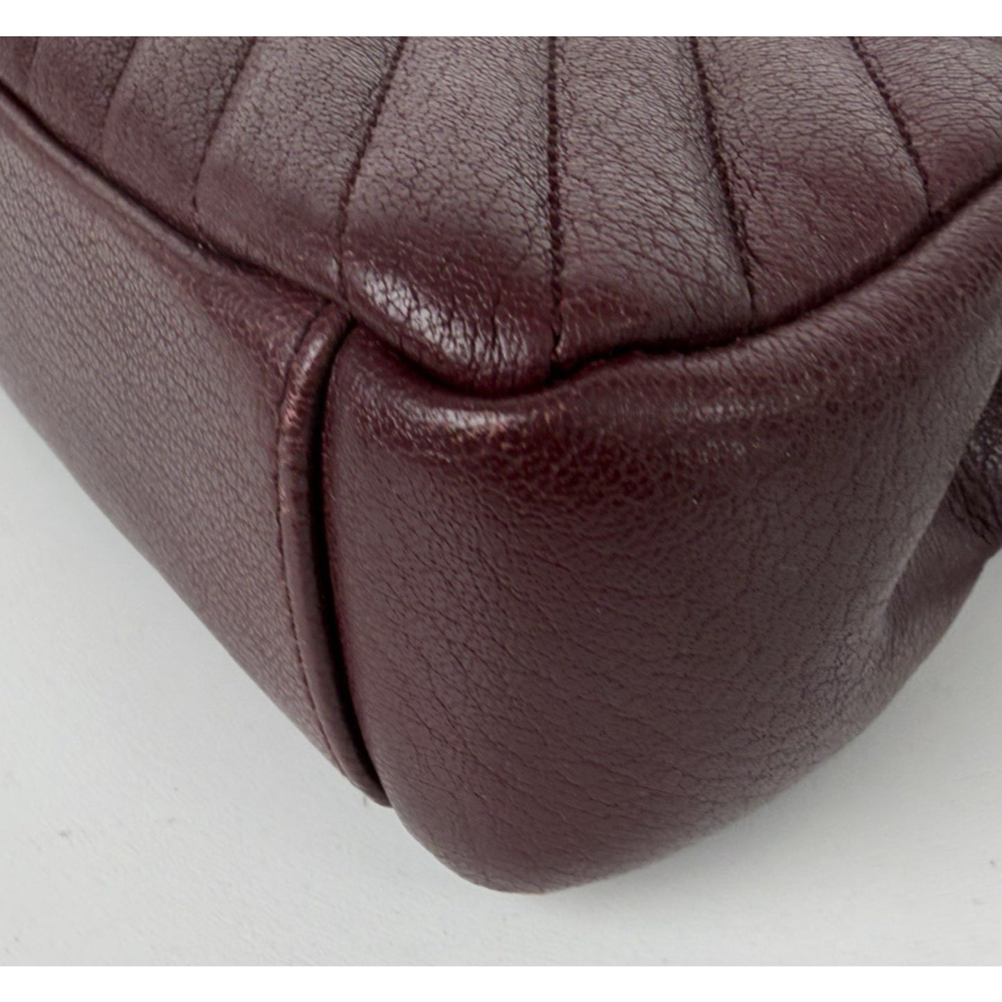 Saint Laurent Medium College Bag in Burgundy Quilted Leather D2