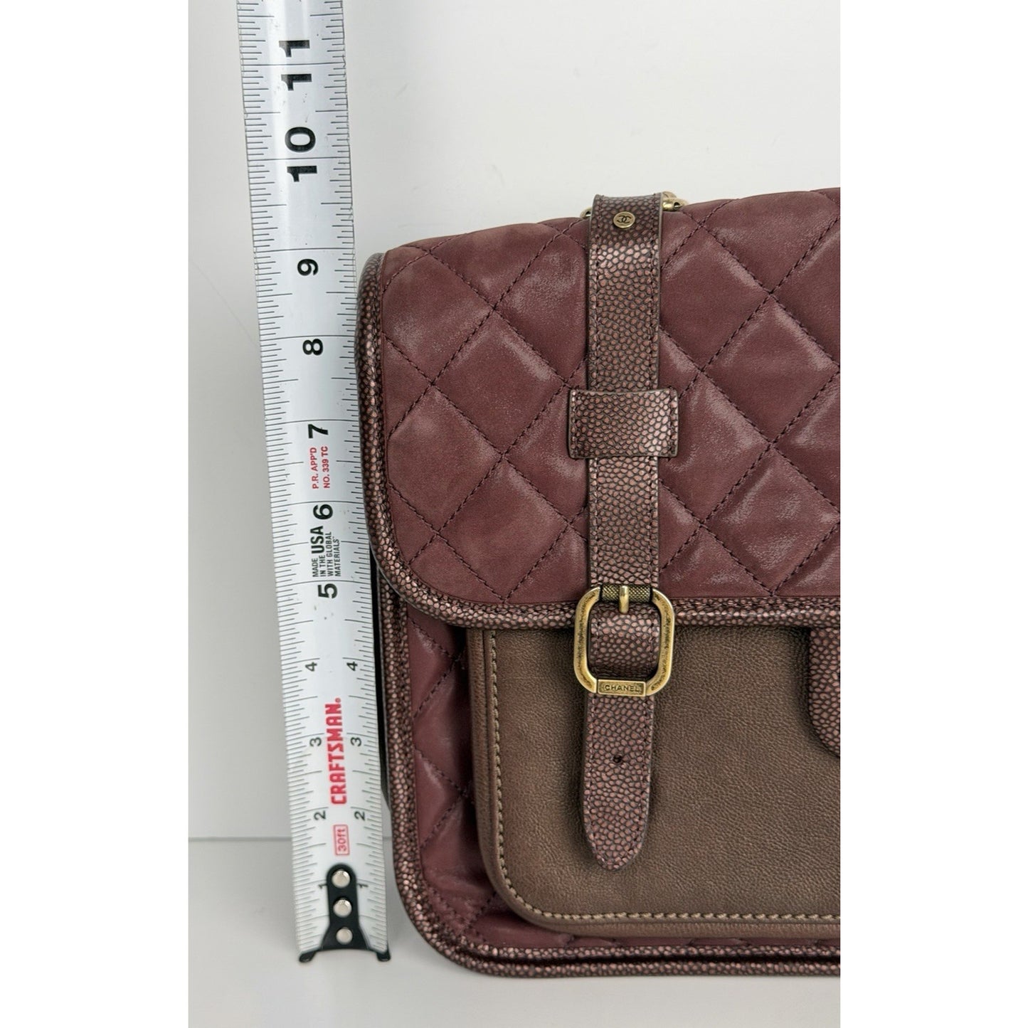 Chanel Paris-Bombay Back to School Messenger Bag Iridescent Burgundy 2012-2013D4