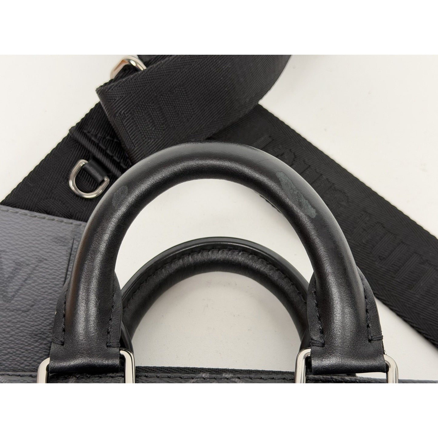 Louis Vuitton Keepall Bandouliere 25 Reverse Monogram Eclipse Canvas Microchipped