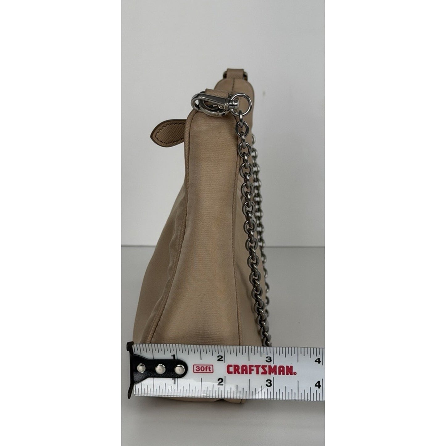 Prada Tessuto Nylon Re-edition 2005 Beige Crossbody Bag S04