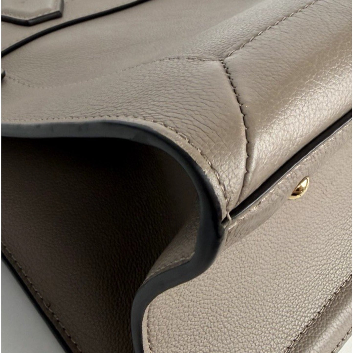 Louis Vuitton City Steamer MM Bag in Galet Gray Calfskin Leather NFC E-5