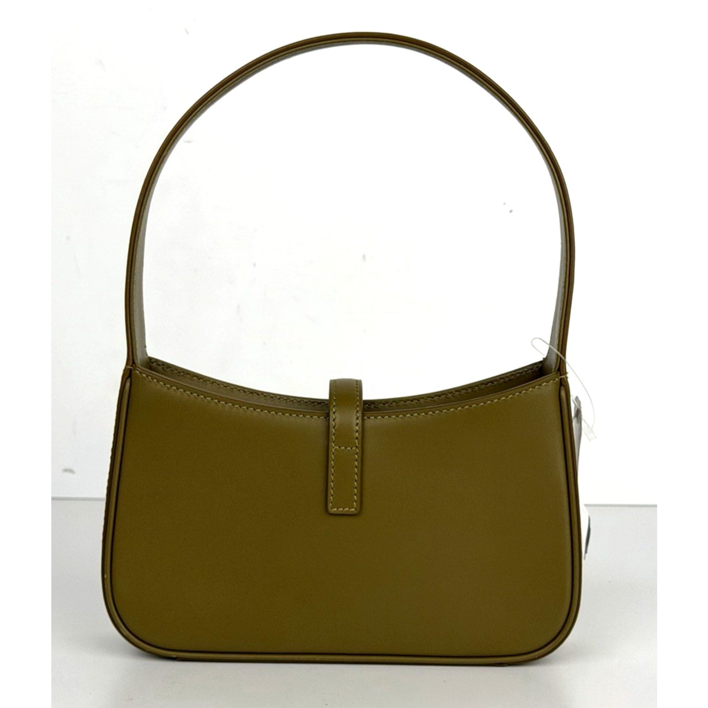 Saint Laurent Le 5 A 7 Mini Shoulder Bag in Vert Olive Calfskin Leather S14