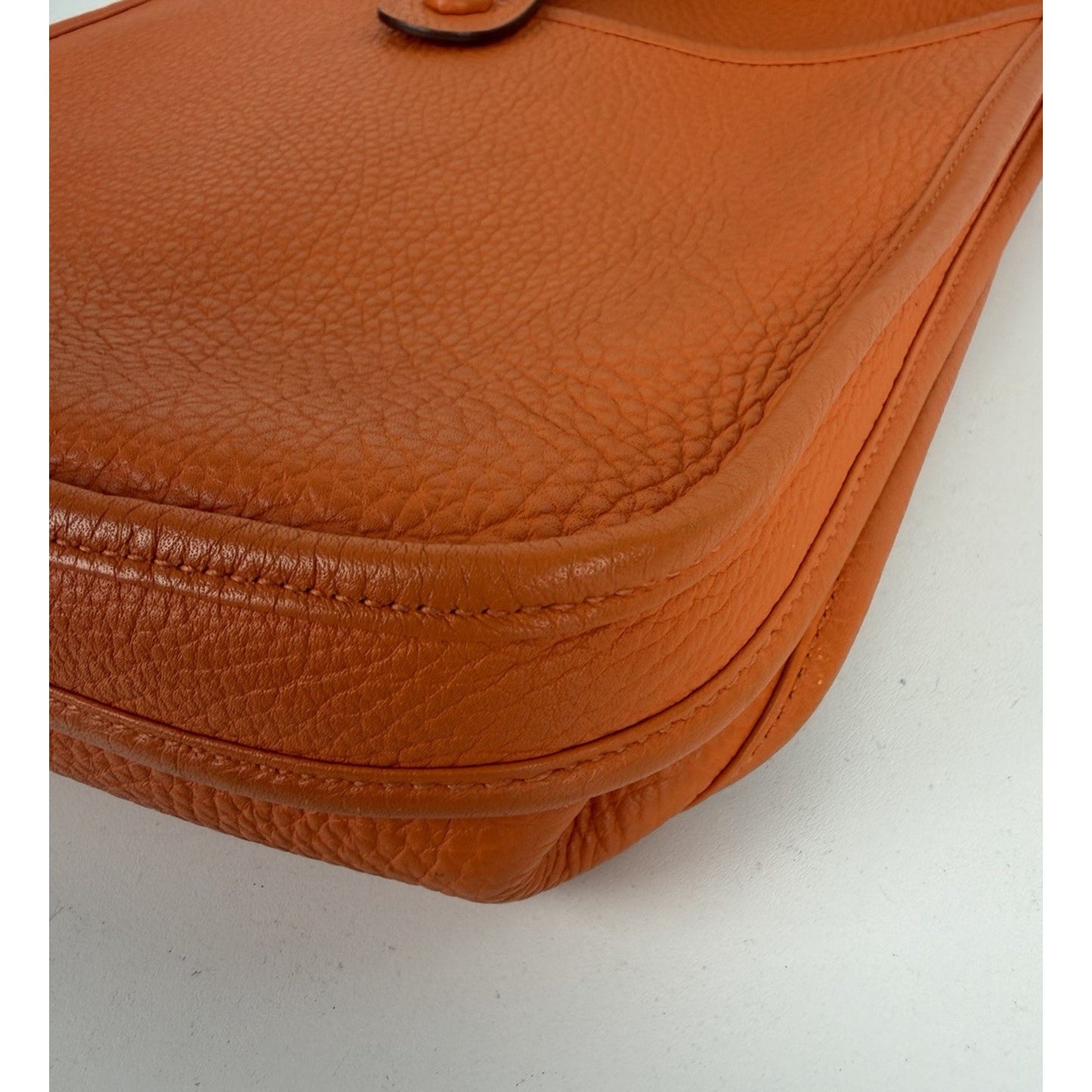 Hermes Evelyne III Crossbody Bag 29 Orange Taurillon Clemence Leather R-1 2010