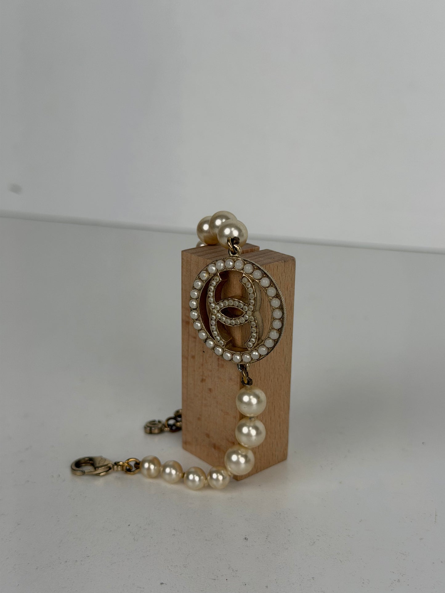 Chanel Pearl CC Bracelet Faux Pearls