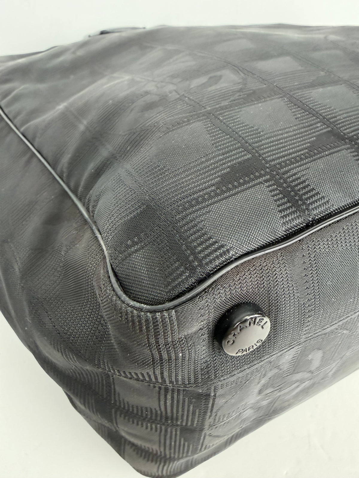 Chanel Travel Line Tote in Black Nylon Vintage 2000-2002 YS26