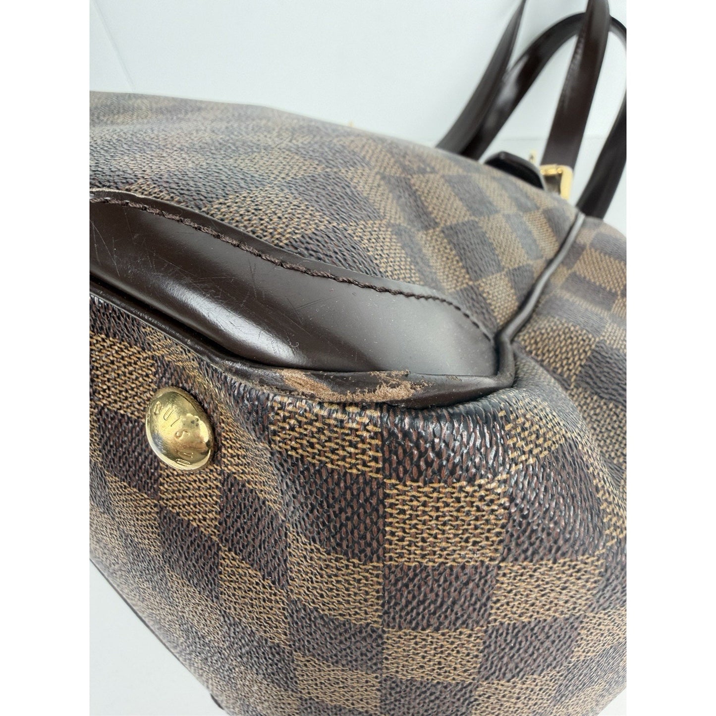 Louis Vuitton Verona MM Damier Ebene Shoulder Bag Brown Coated Canvas 2010 S14