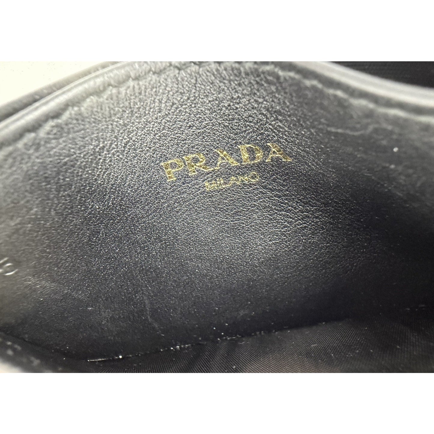 Prada Vitello Move leather card holder in black