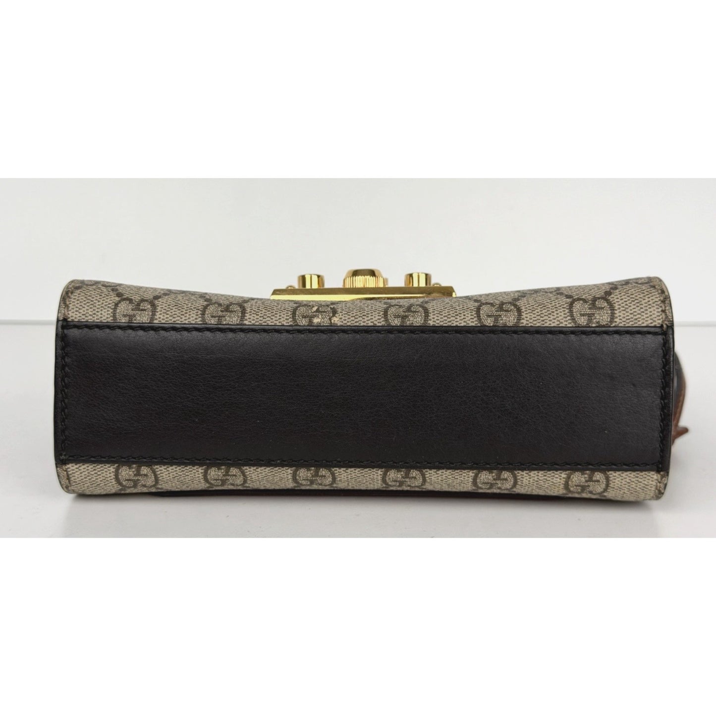 Gucci Padlock Small Shoulder Bag GG Supreme Beige/Black Canvas and Leather S07