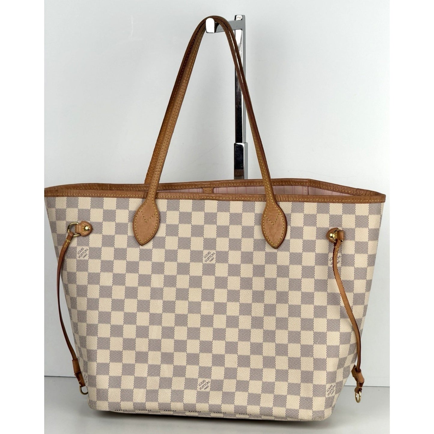 Louis Vuitton Neverfull MM Tote Bag in Damier Azur Coated Canvas NFC S