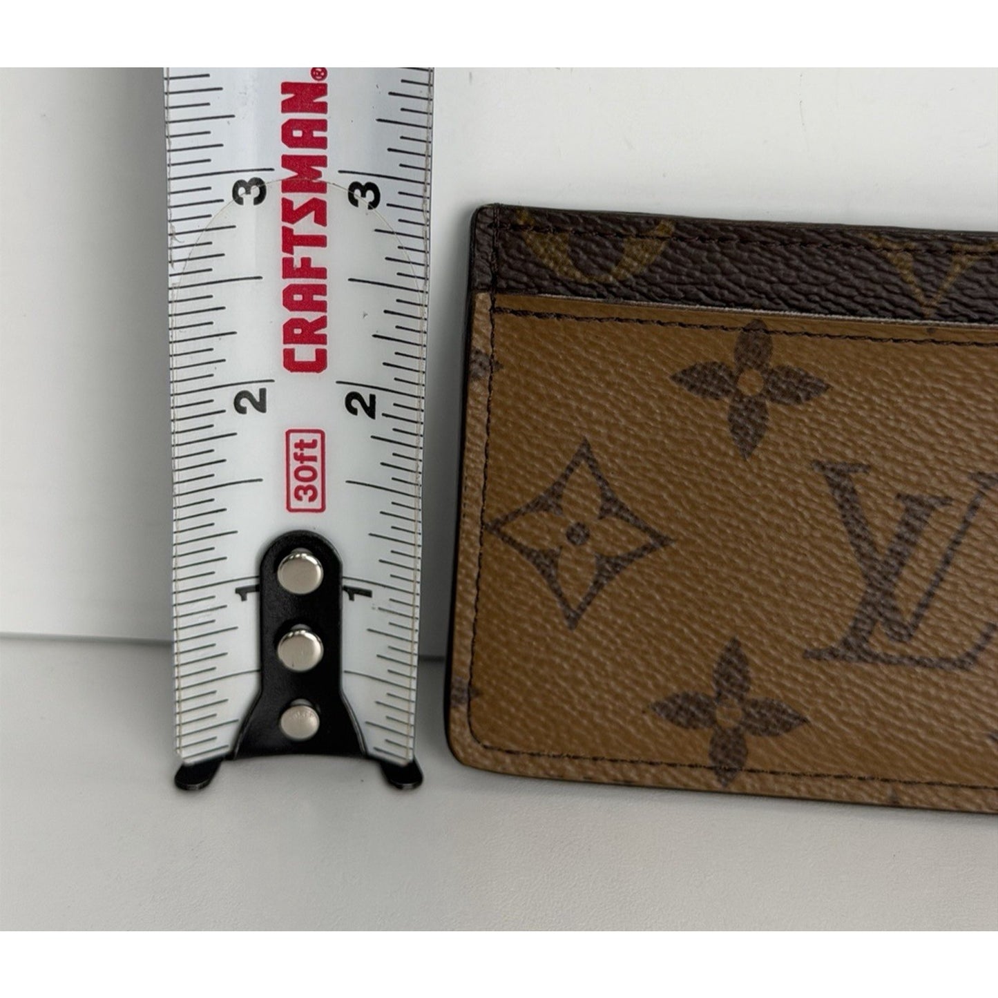 Louis Vuitton Reverse Monogram Card Holder Brown Coated Canvas NFC S11
