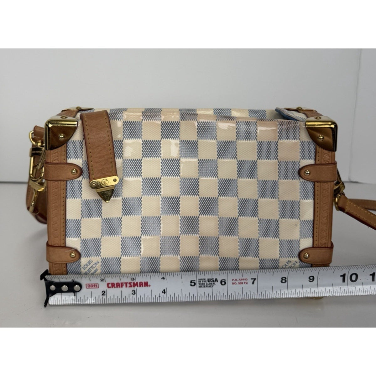 Louis Vuitton Side Trunk MM in Damier Vernis Calfskin Patent Leather NFC D2