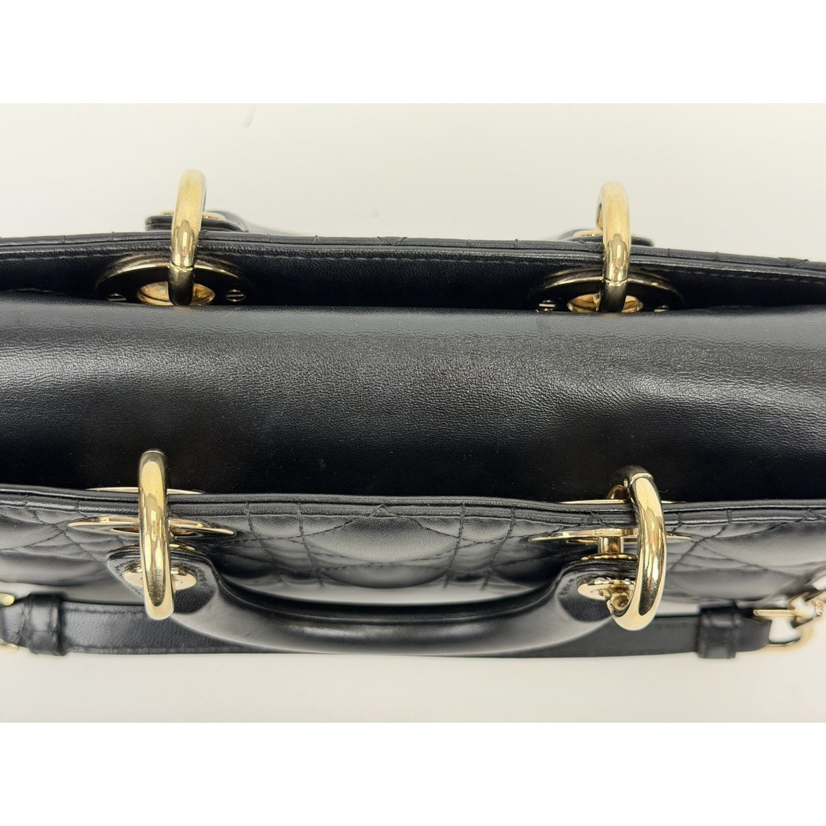 Christian Dior Lady D-Joy Bag Small in Black Cannage Lambskin Leather 2023 C-4