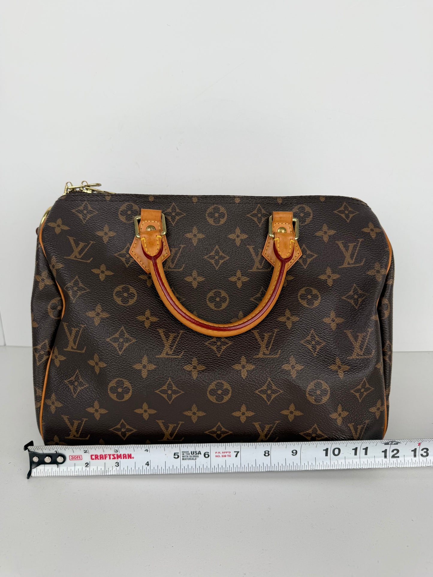 Louis Vuitton Monogram Speedy 30 Handbag in Brown LV Monogram Coated Canvas 2016 YE-8