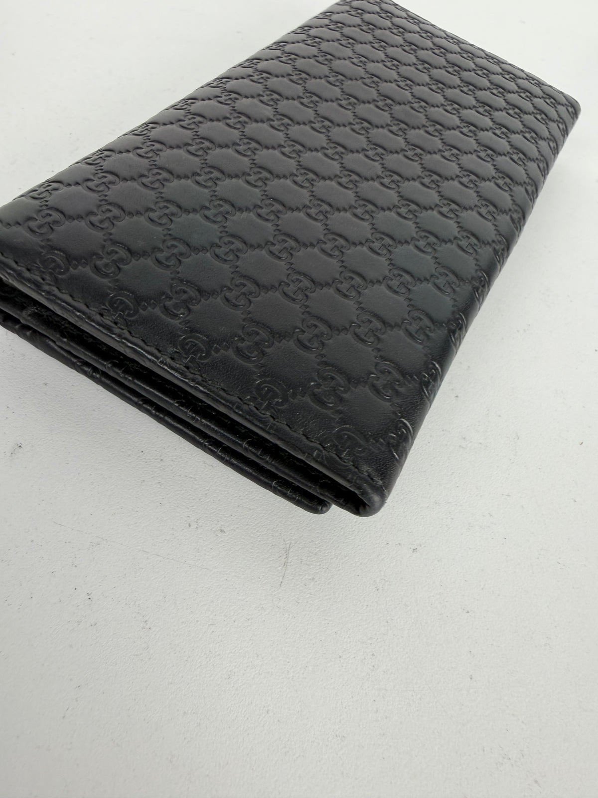 Gucci Microguccissima Continental Wallet in Black Leather K3