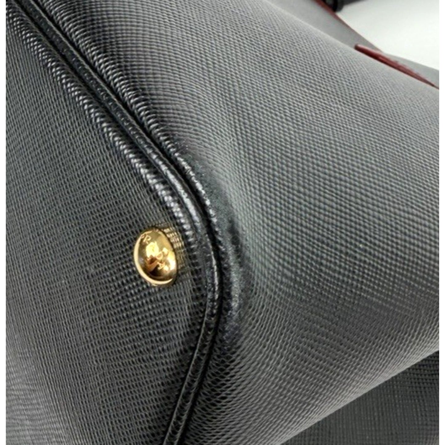 Prada Double Handle Signature Saffiano Leather Bag Large Tote in Black S07