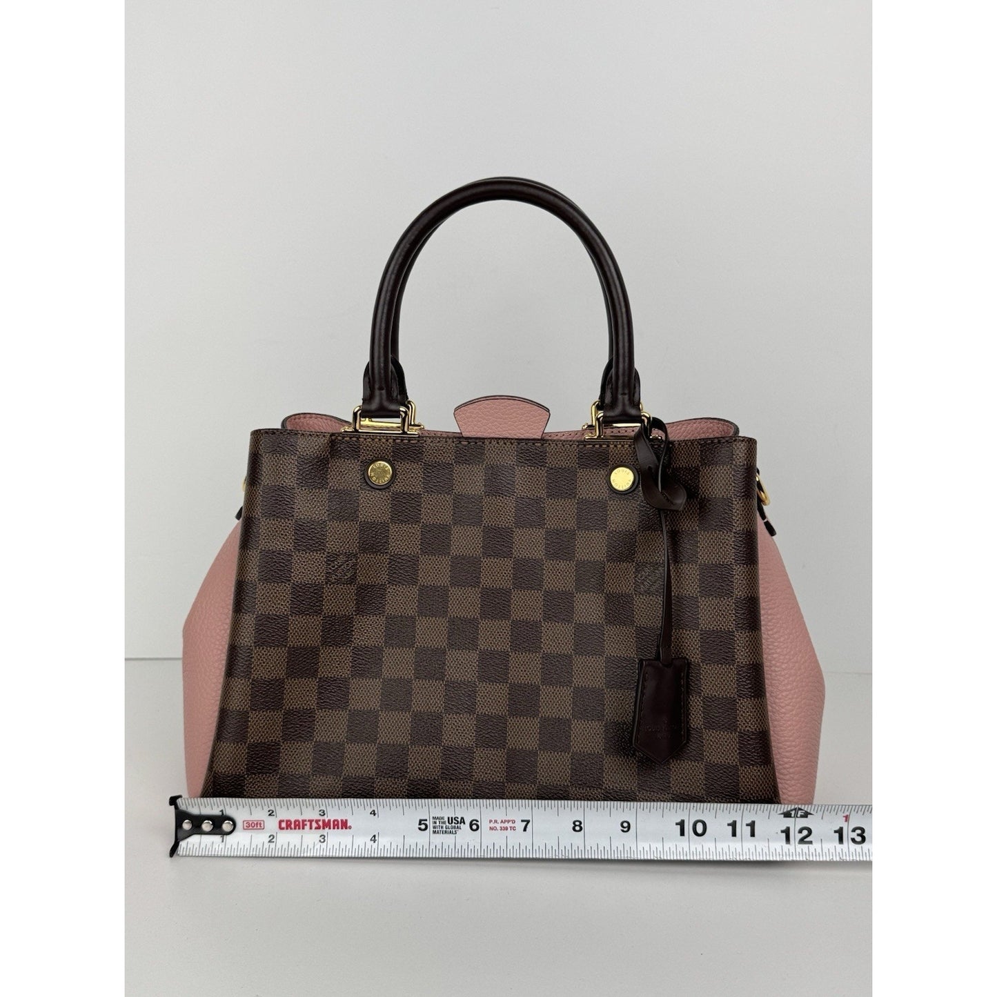 Louis Vuitton Damier Ebene Taurillon Brittany Magnolia Handbag