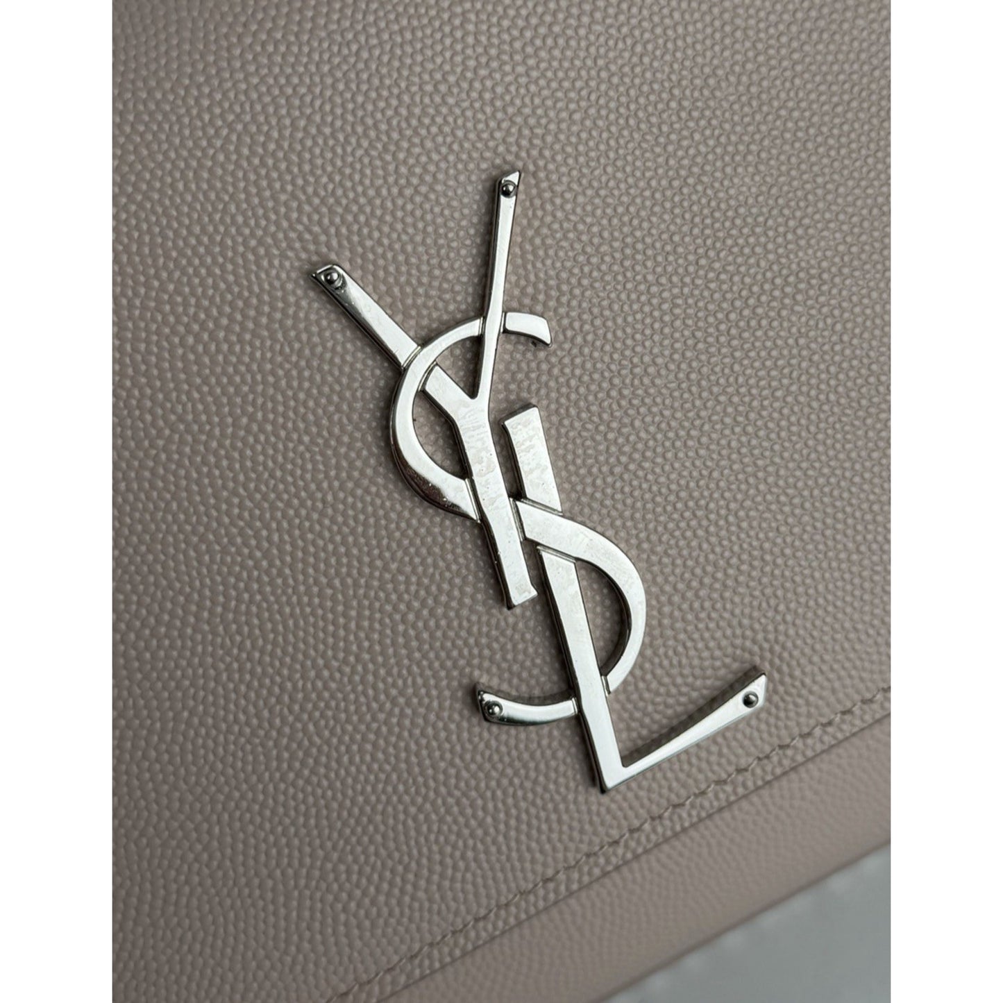 Saint Laurent Kate Shoulder Medium Bag Grained Marble Pink Leather S
