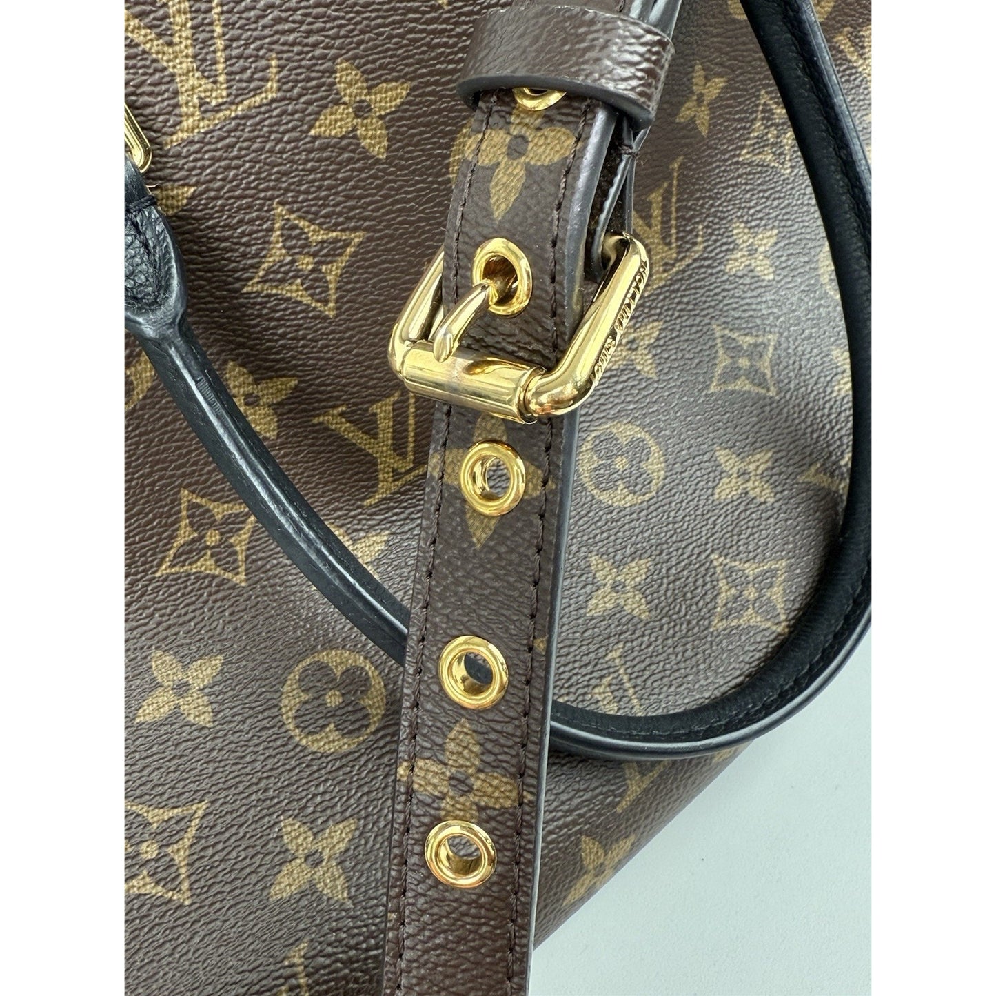 Louis Vuitton Pallas Black Interior Tote BB Brown Canvas/Leather