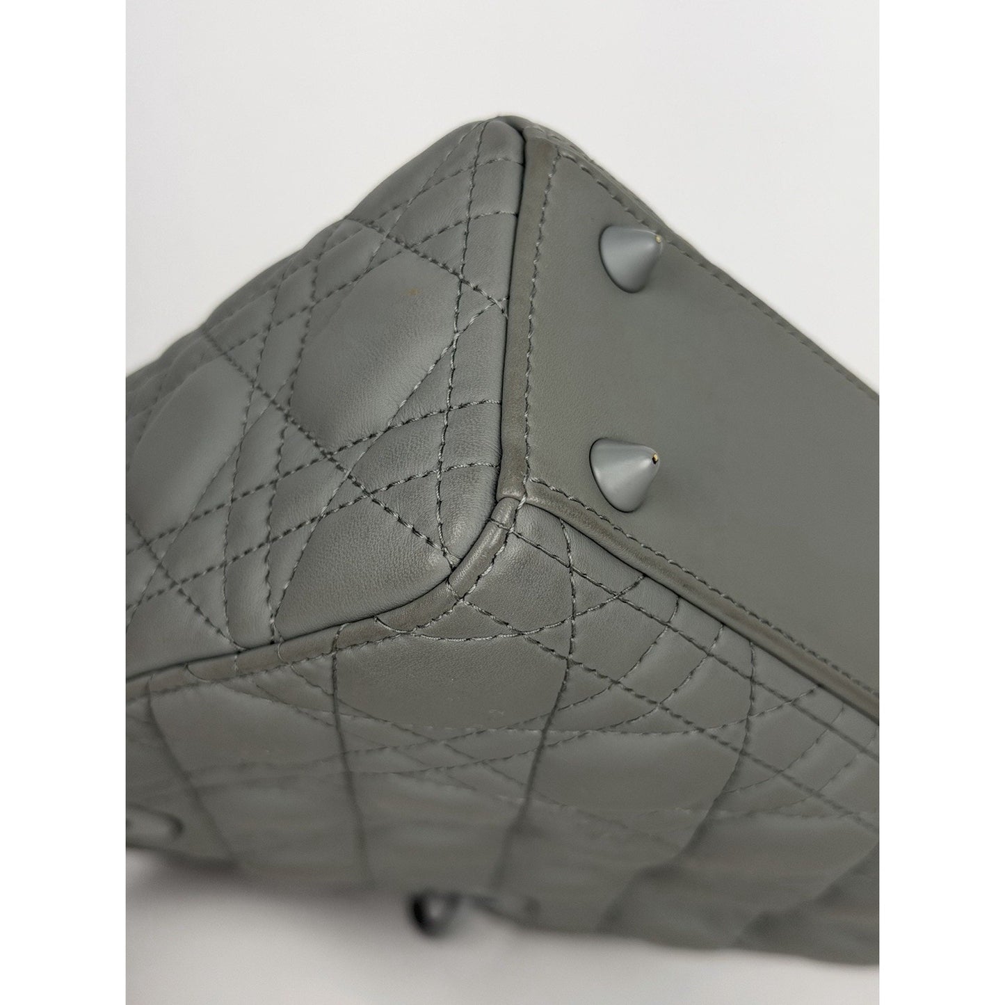 Christian Dior Lady Dior Small Bag in Ultramatte Cannage Grey Leather 2021 B2