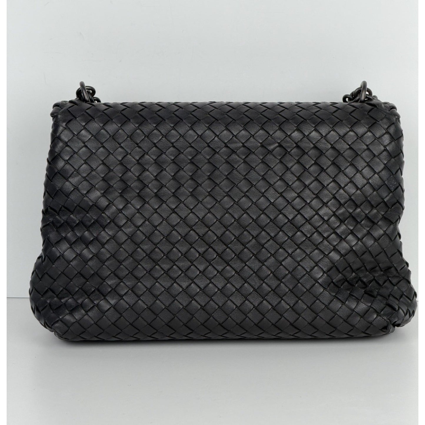 Bottega Veneta Olimpia Bag Medium in Black Nappa Intrecciato Leather S03