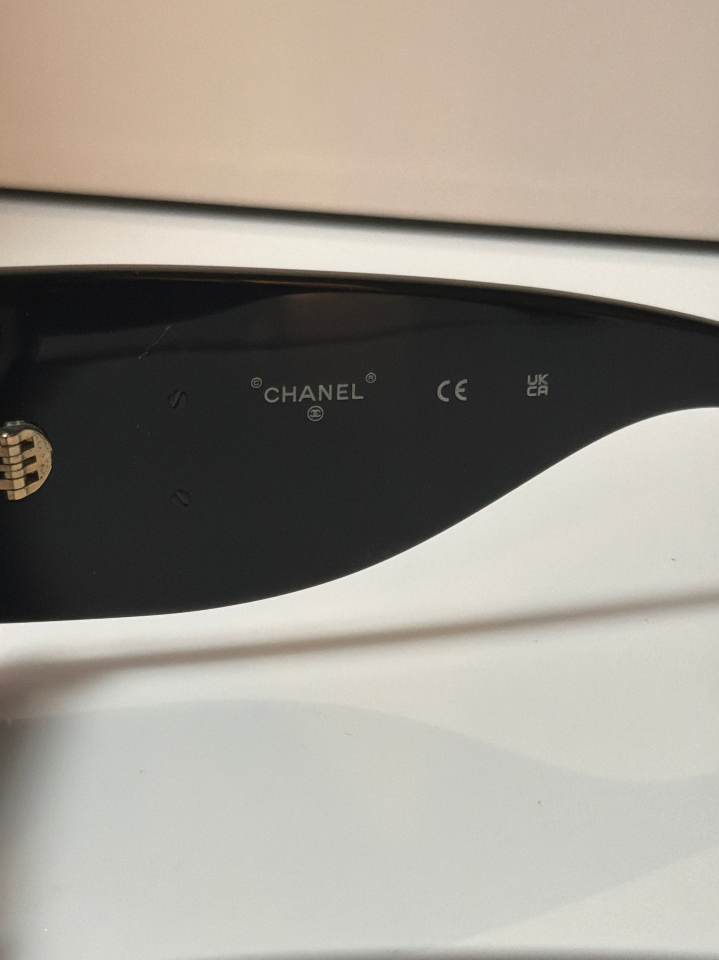 Chanel Acetate CC Logo Square Sunglasses 71628 Black Multicolor