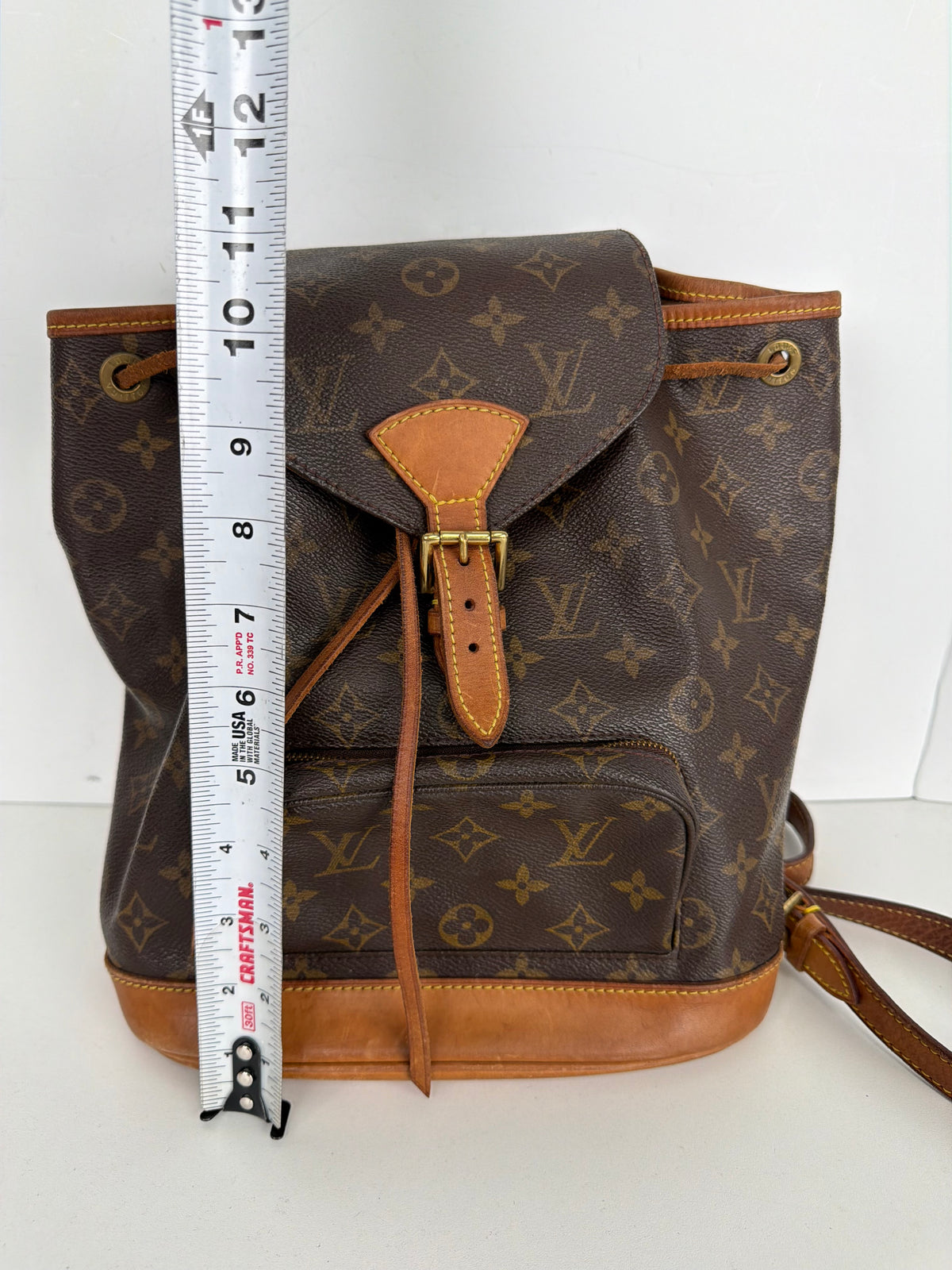 Louis Vuitton Monogram Montsouris Backpack Brown Coated Canvas 1999