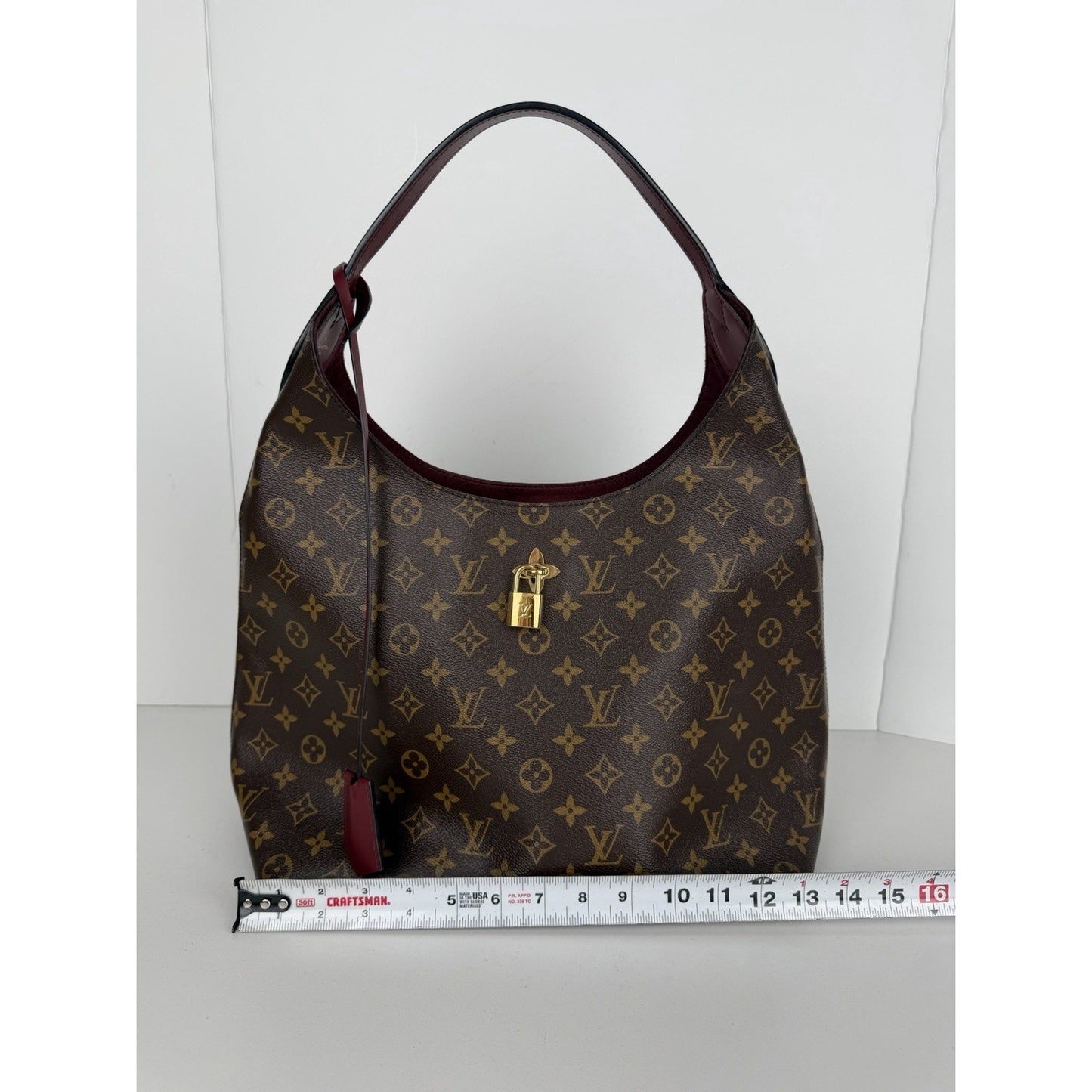 Louis Vuitton Flower Hobo Shoulder Bag in Brown Monogram Coated Canvas 2018 S