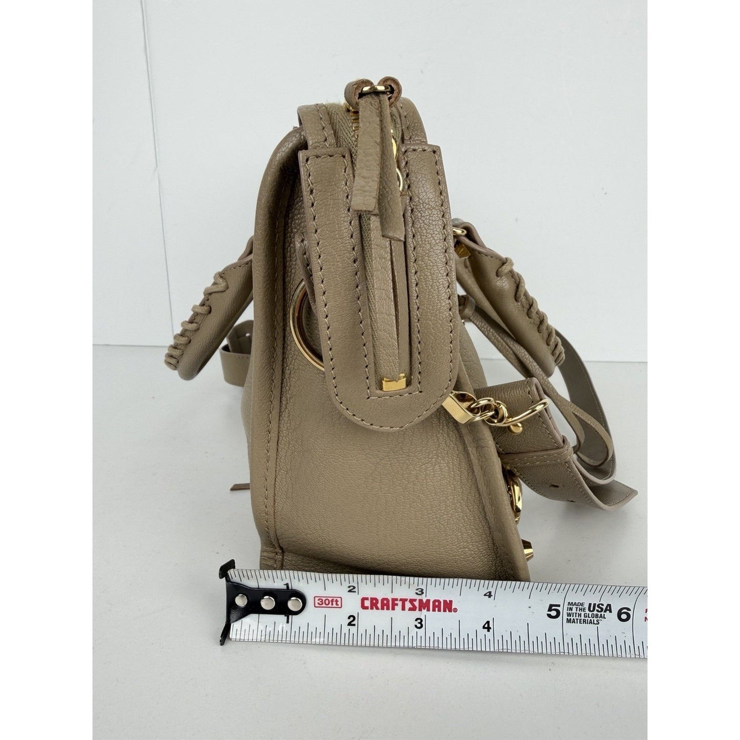 Balenciaga Metallic Edge City Bag Small in Beige Leather with Gold Hardware B-1