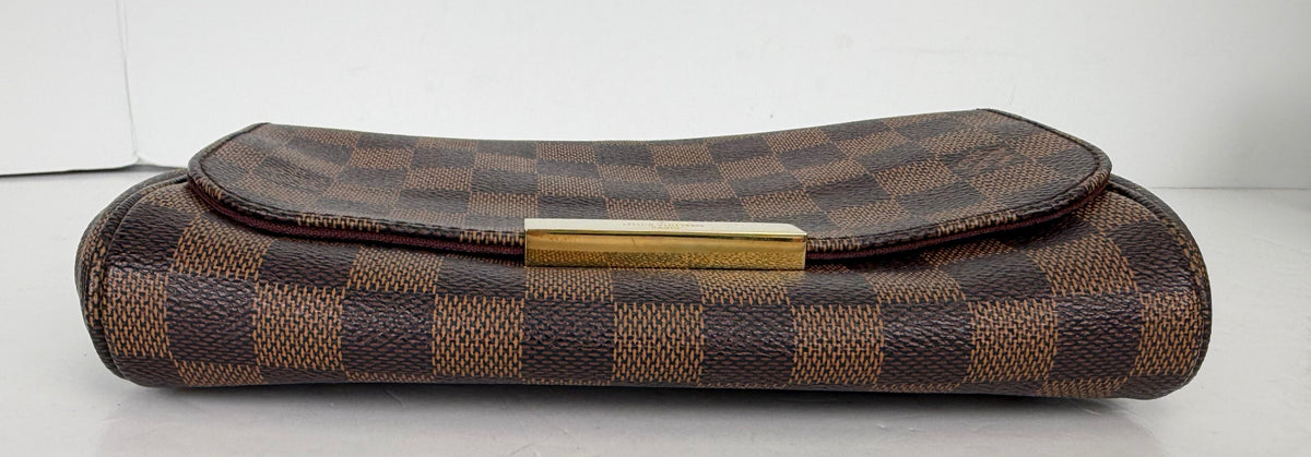 Louis Vuitton Favorite PM Shoulder Bag in Brown Damier Ebene Coated Canvas YS22