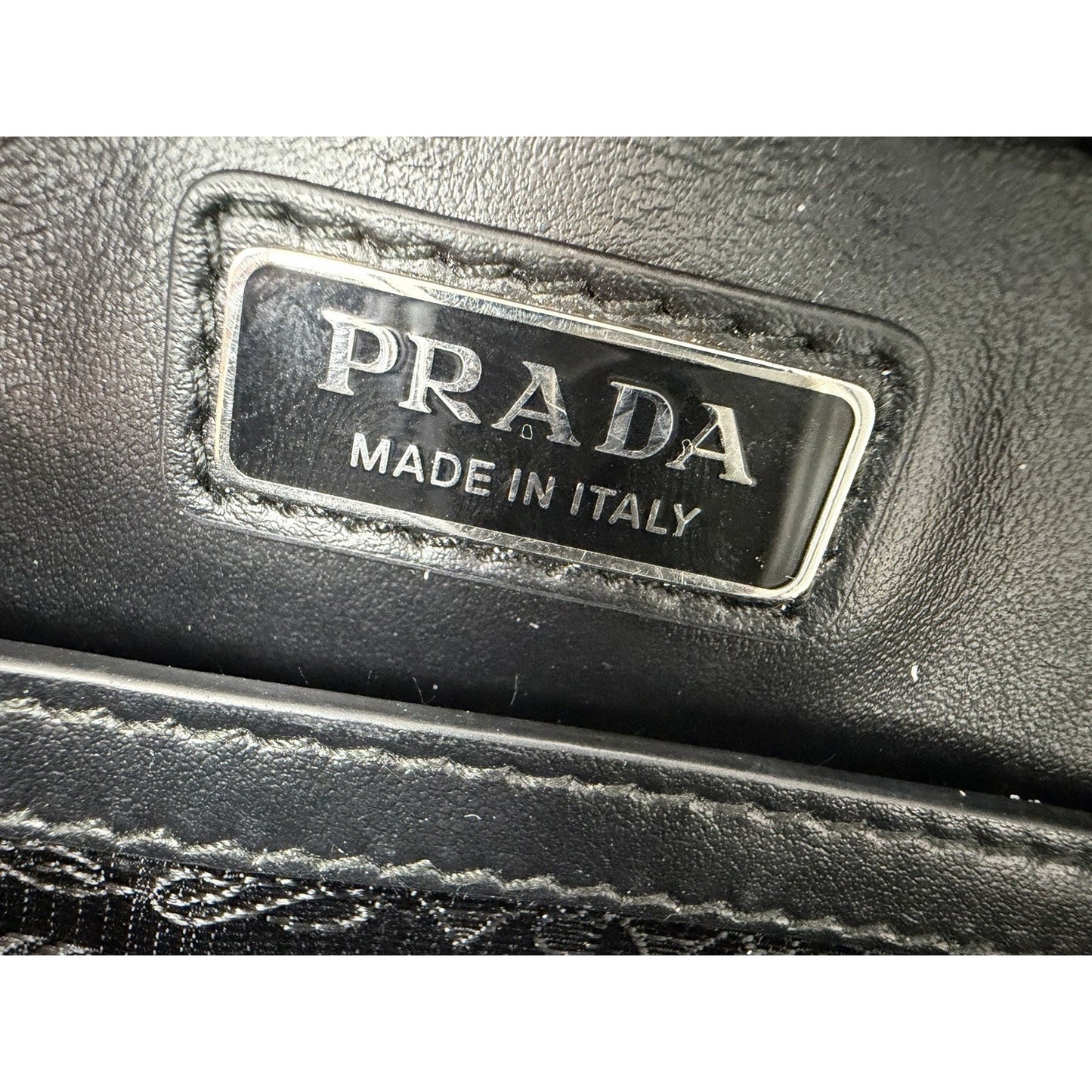 Prada Brique Saffiano Leather Shoulder Bag Black