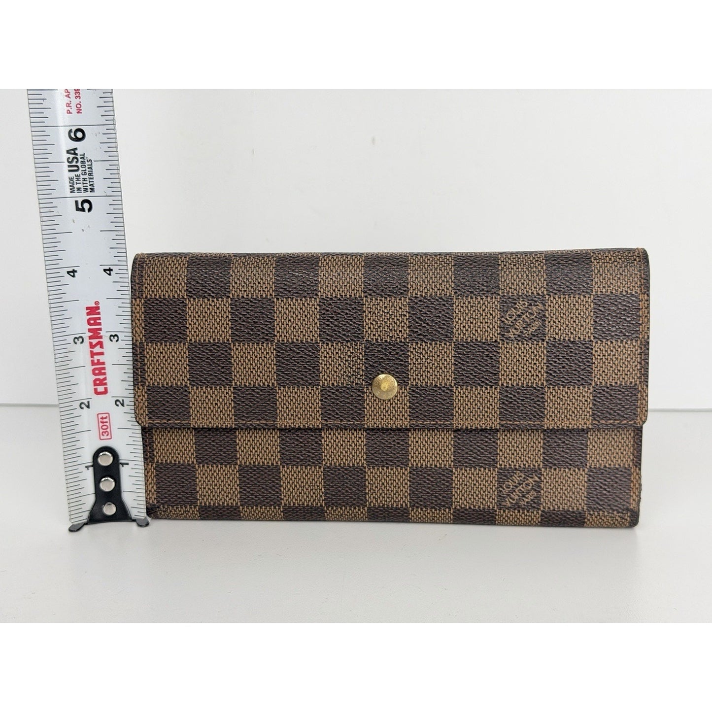 Louis Vuitton Sarah Wallet in Damier Ebene Coated Canvas 2003