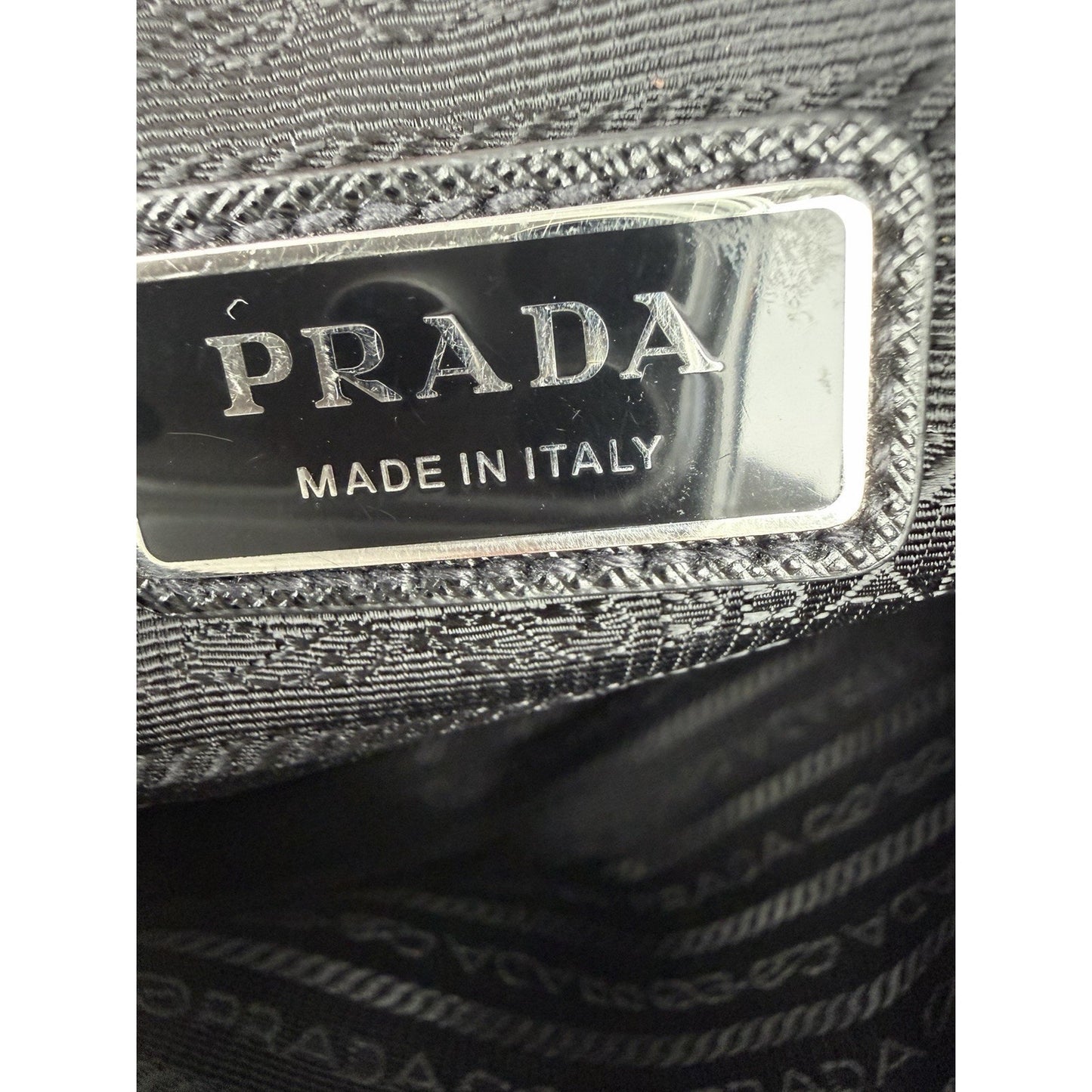 Prada Re-Nylon and Saffiano Leather Shoulder Bag in Black with Mini Pouch S01
