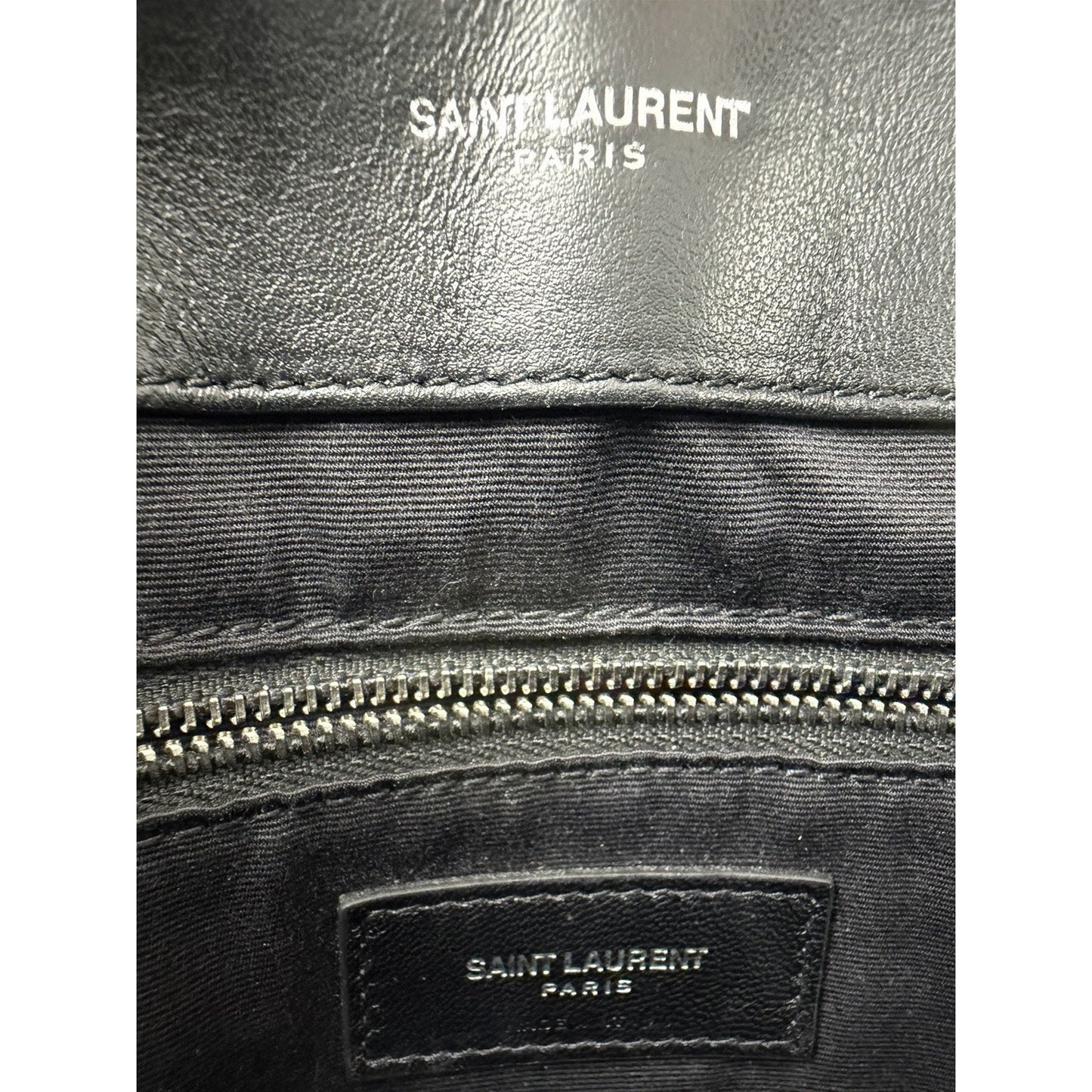 Saint Laurent Loulou Shoulder Bag Large Black Quilted Leather Silver Hardware B2