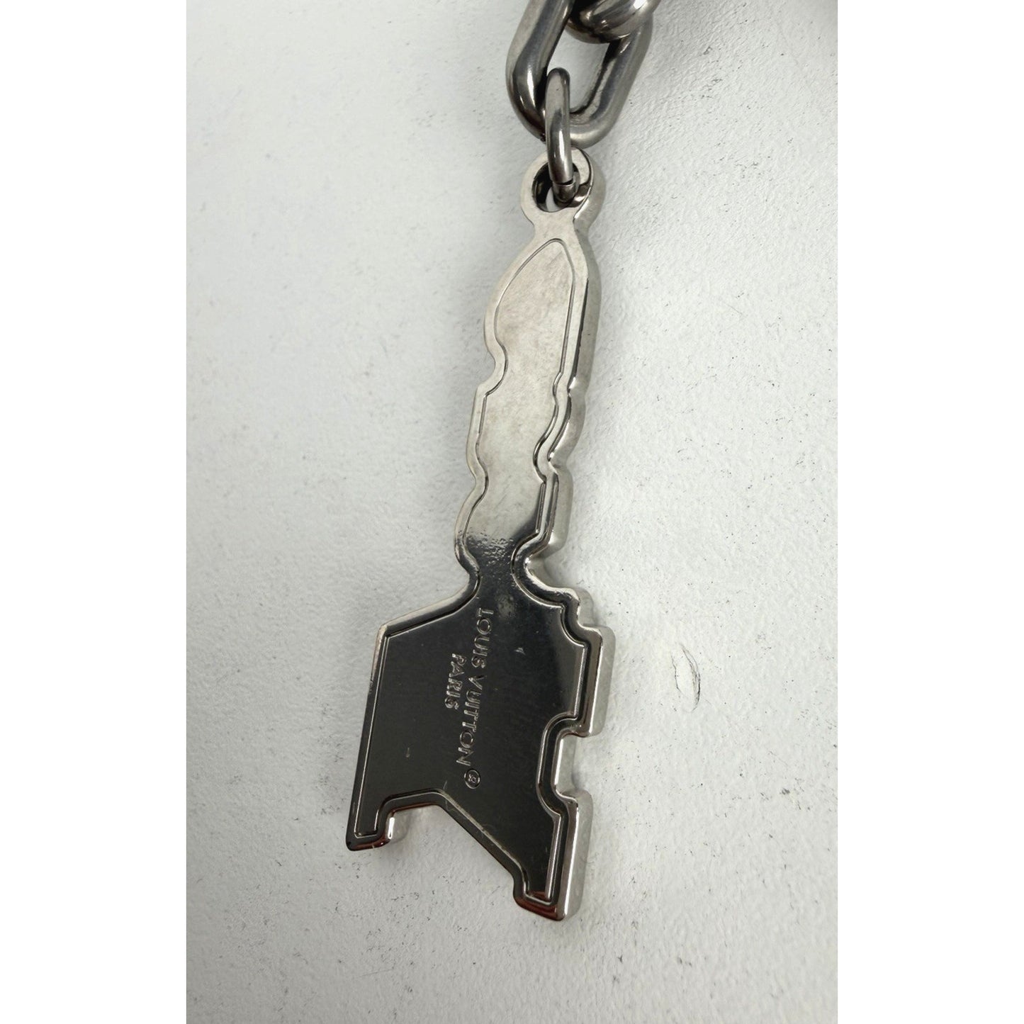 Louis Vuitton Pearls Chain Belt and Bag Charm in Silver Color K1