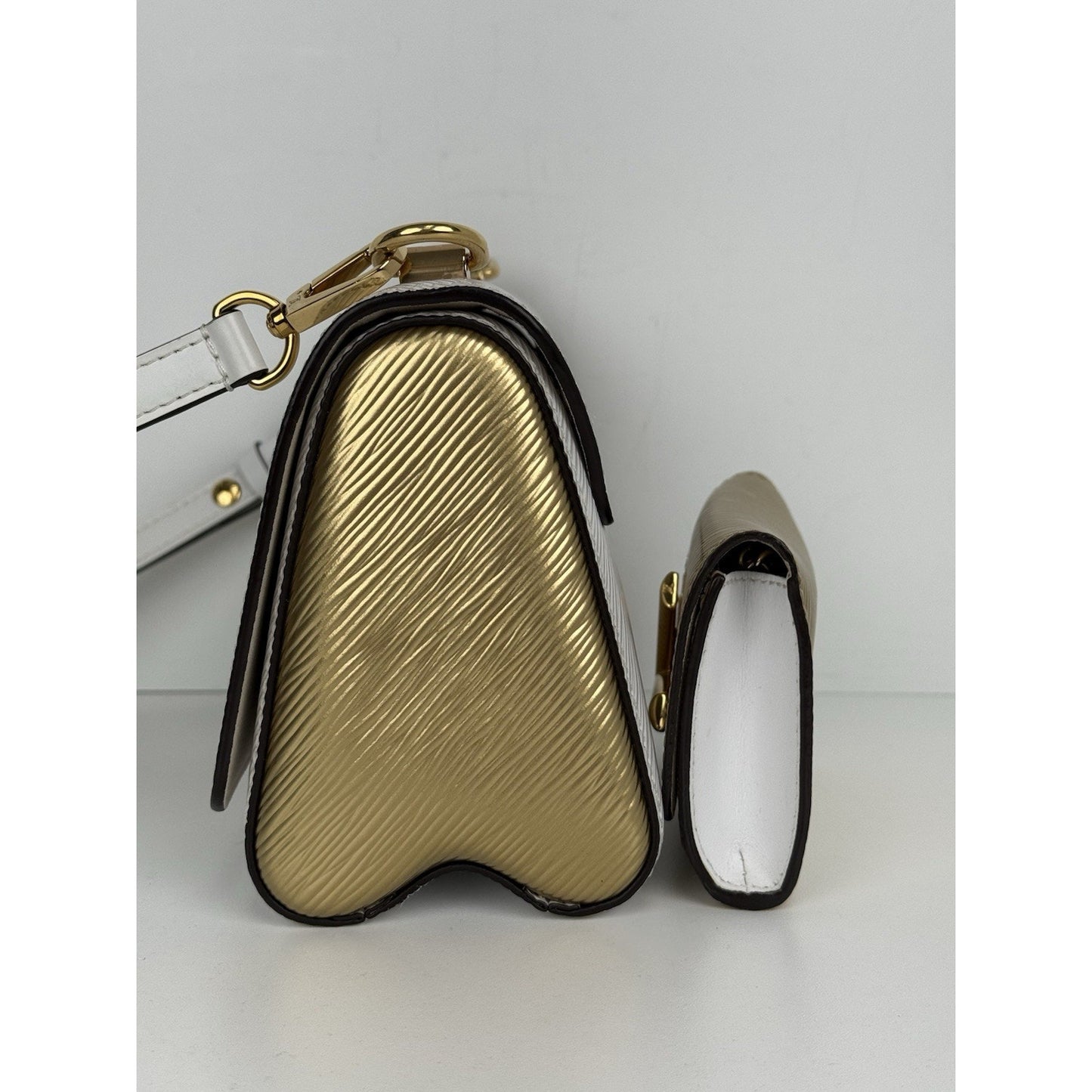 Louis Vuitton Twist PM and Twisty Epi Leather White and Gold