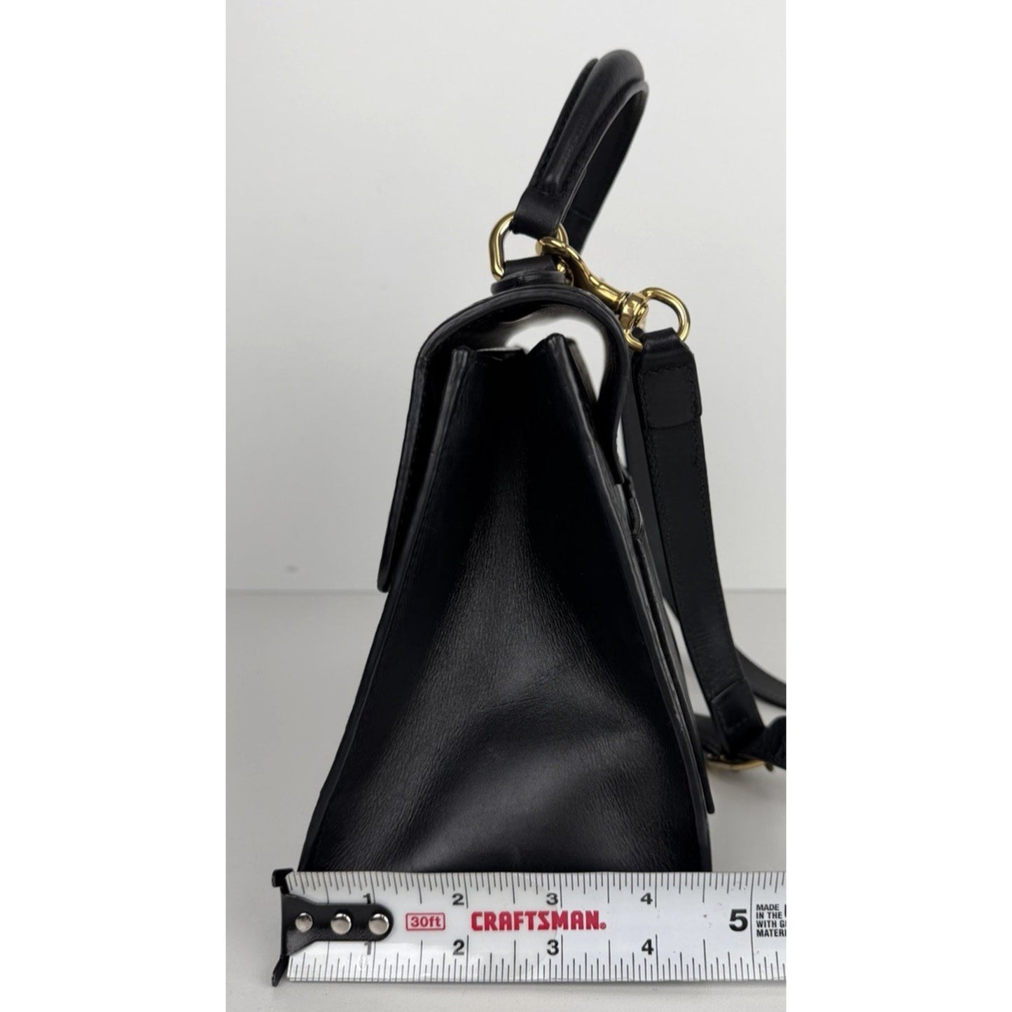 Gucci Padlock Small Bag in Black Embossed GG Leather Top Handle S