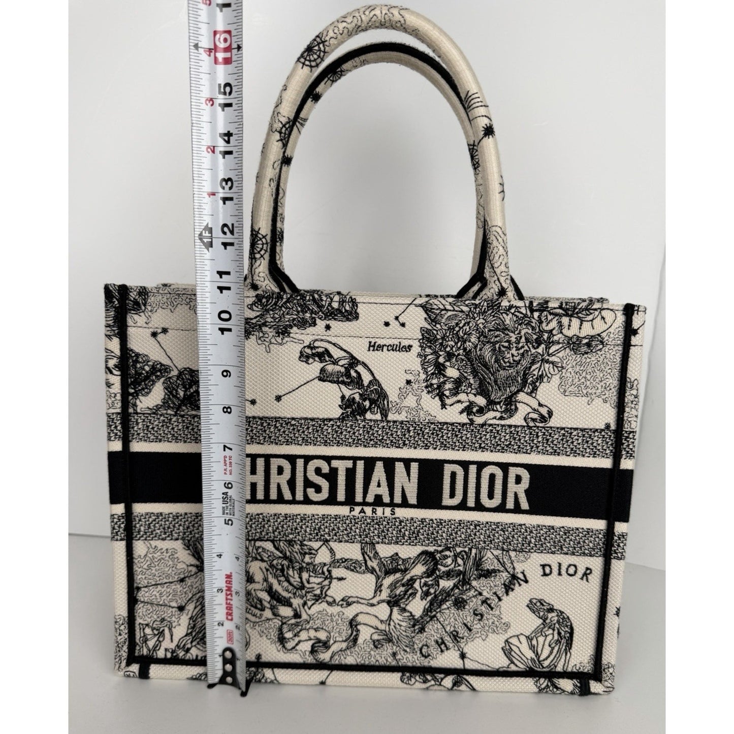 Christian Dior Book Tote Medium Bag in the Toile De Jouy Zodiac Embroidery B3