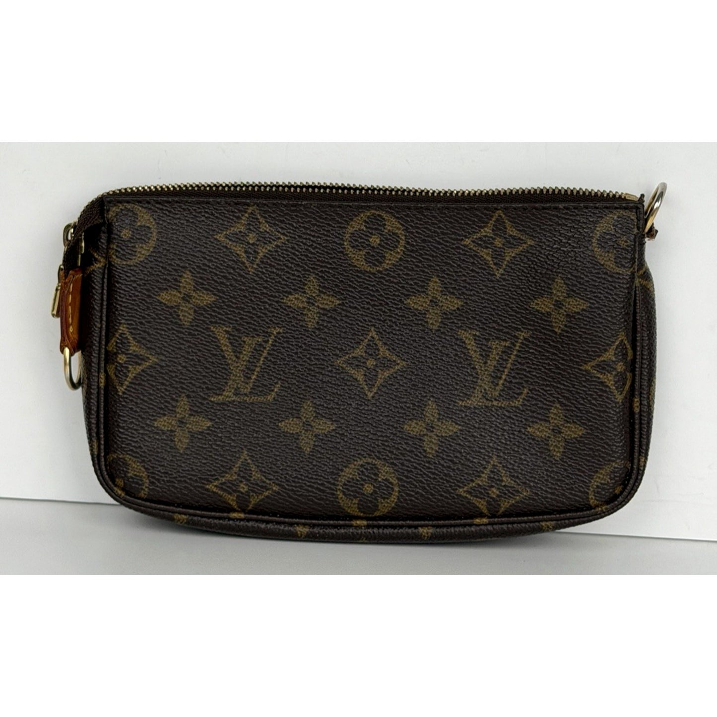 Louis Vuitton Mini Pochette Bag 2003 Vintage in Brown LV Monogram Canvas S03