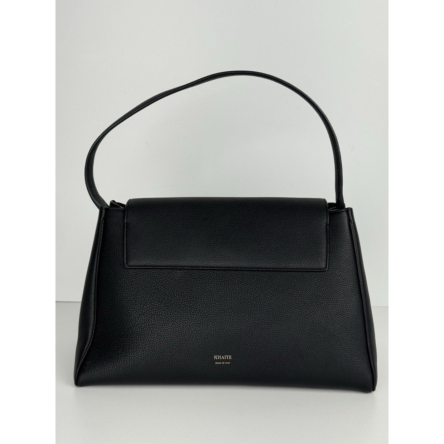 Khaite Audrey Shoulder Bag in Black Grained Leather D-9