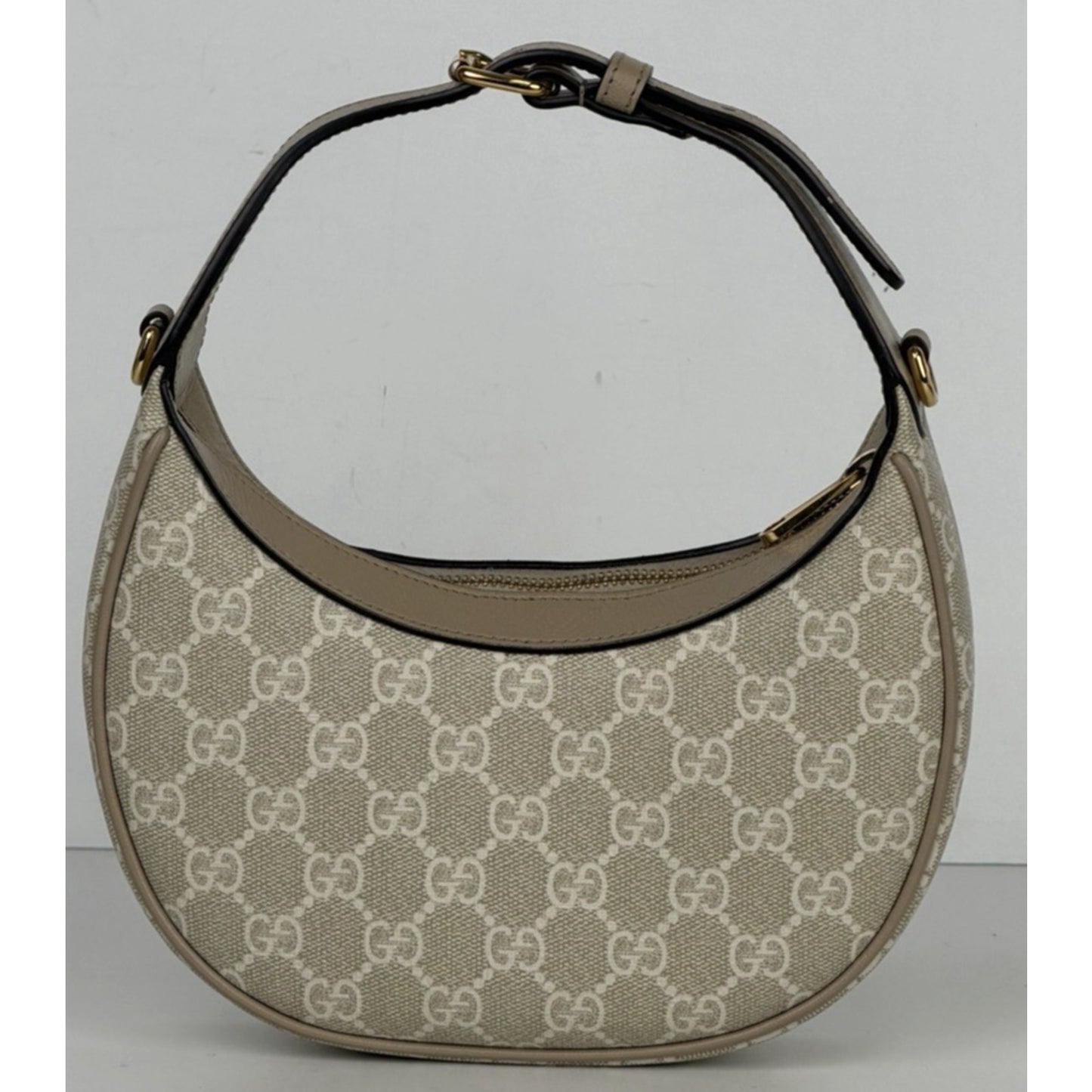 Gucci GG Supreme Crescent Mini Half-Moon Shoulder Bag in Coated Canvas S-07